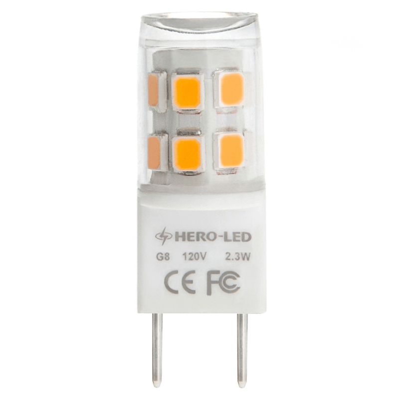 AC100-130V, T4 JD G8 LED Bulb, 2.3 Watts, 20W Equivalent, 5-Pack AC100-130V, T4 JD G8 LED Bulb, 2.3 Watts, 20W Equivalent, 5-Pack